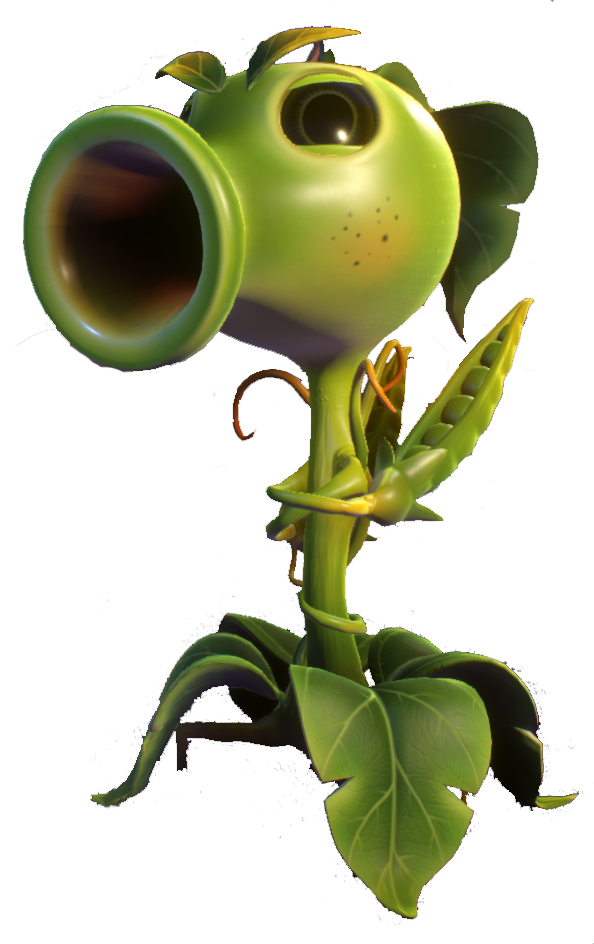 Hd Peashooter Gw2 - Plants Vs Zombies Gw2 (594x944)