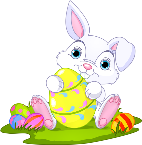 Easter Bunny Happy Easter Clip Art Free Bunny Eggs - Free Clip Art Easter Bunny (583x600)