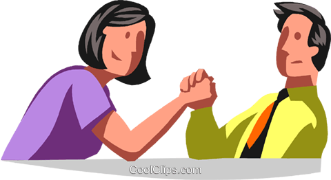 Wrestling Clipart Man - Clip Art Arm Wrestling (480x262)