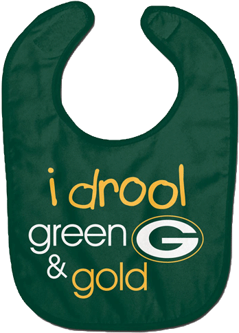 Green Bay Packer I Drool Green & Gold All Pro Bib With - Nhl Minnesota Wild Wcra2194714 All Pro Baby Bib (500x500)