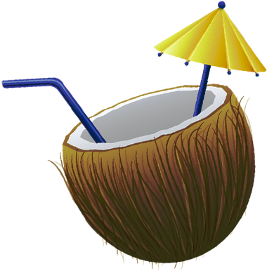 Juice Coconut Water Coconut Milk Nata De Coco - Coconut Water Cartoon Png (500x500)