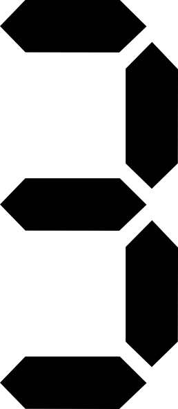 Free Vector Seven Segment Clip Art - Clip Art (258x592)