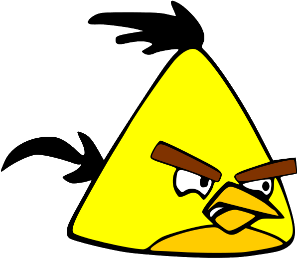 Yellow Bird Angry Birds Characters - Angry Birds Coloring Pages (611x600)
