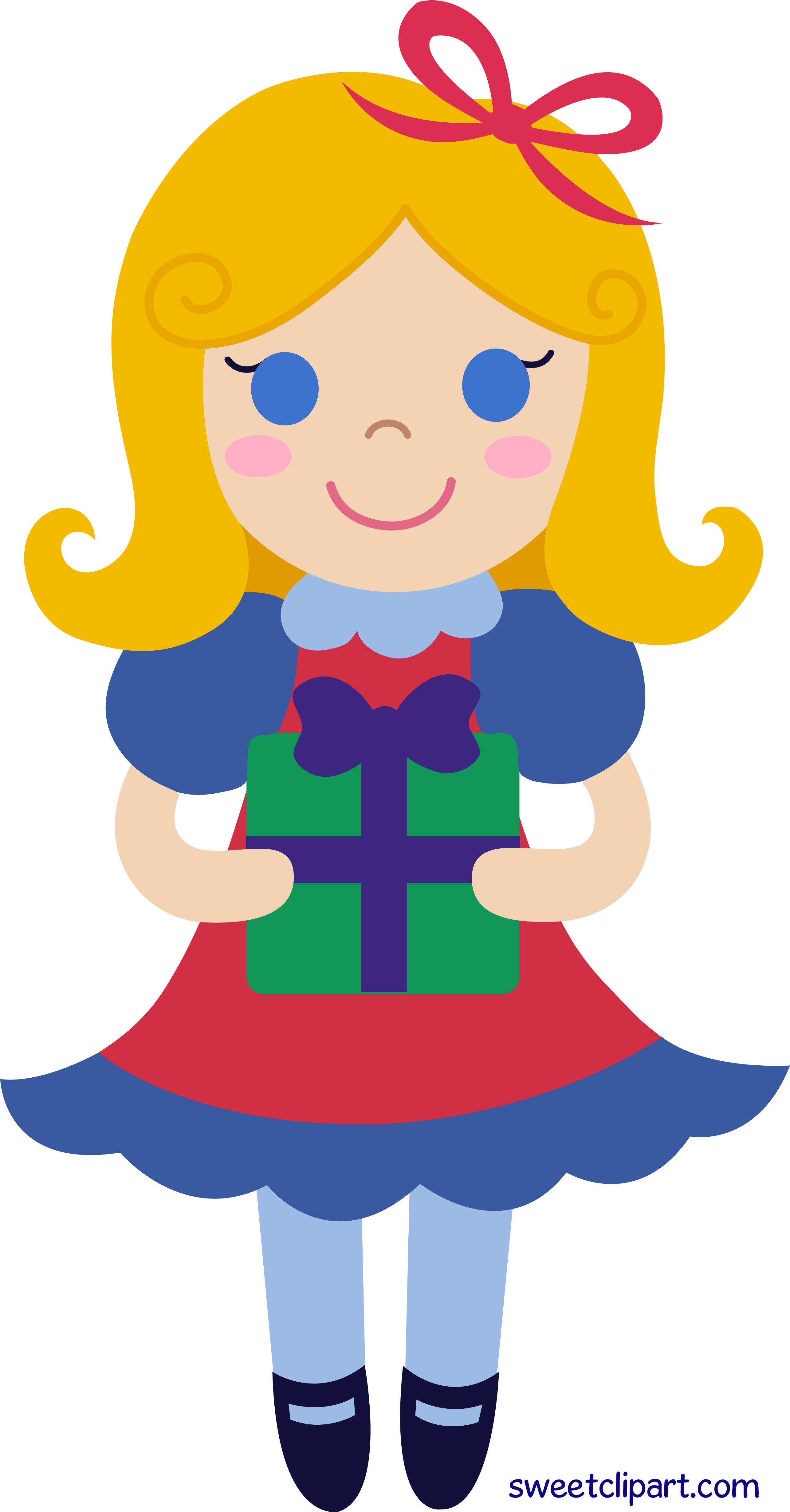 Gallery Of 8550067 Illustration Of A Girl Giving Gift - Birthday Girl Clipart (2612x4960)
