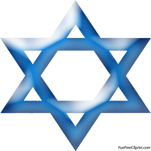 Star Of David Blue White Clipart - Star Of David (500x500)