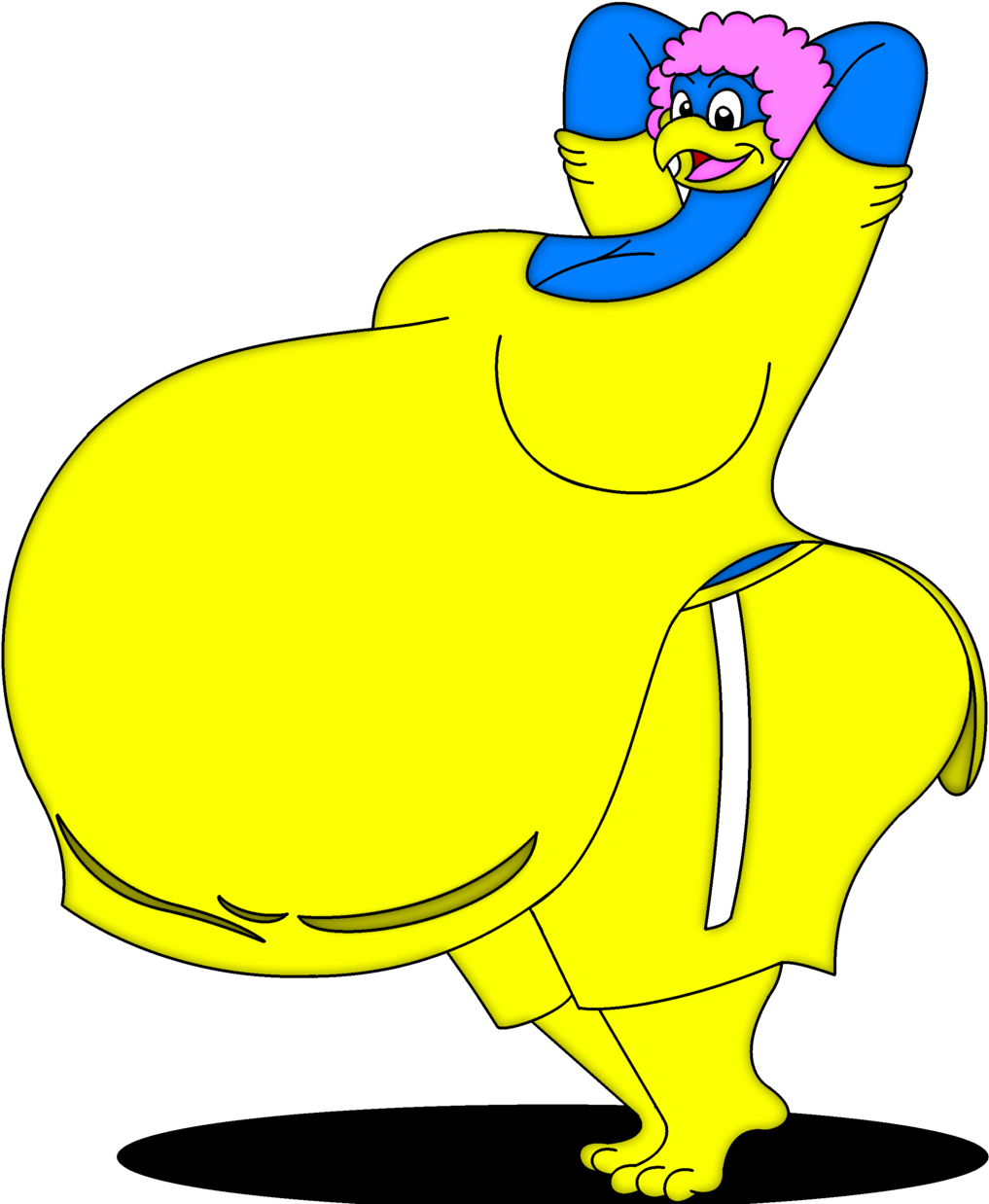 Preggo Bird's Alter Ego By Bigbellybirdy Preggo Bird's - Bird With Big Belly (1024x1241)