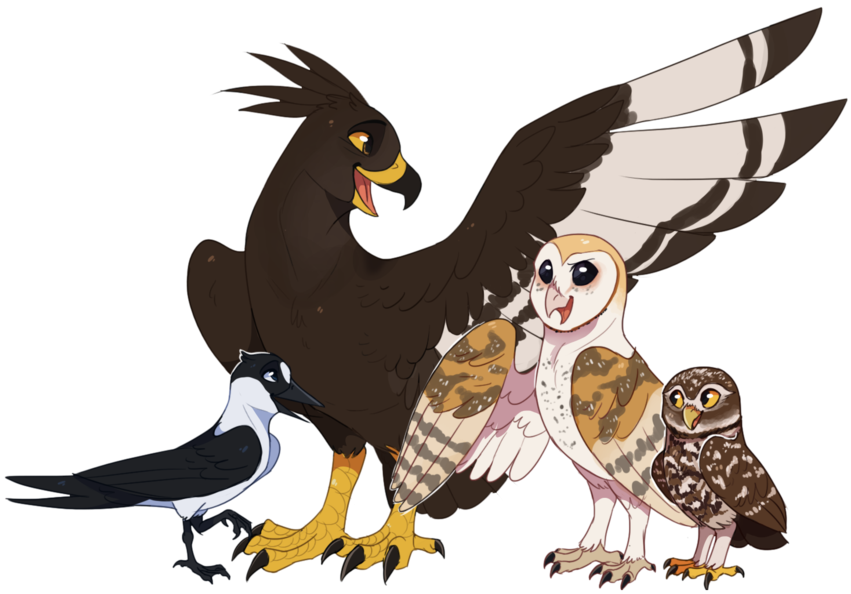 Bird Squad By Karcharos - Cartoon (900x596)