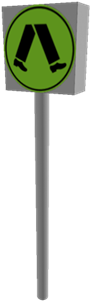 Australian Pedestrian Crossing Sign - Pedestrian Crossing Sign (420x420)