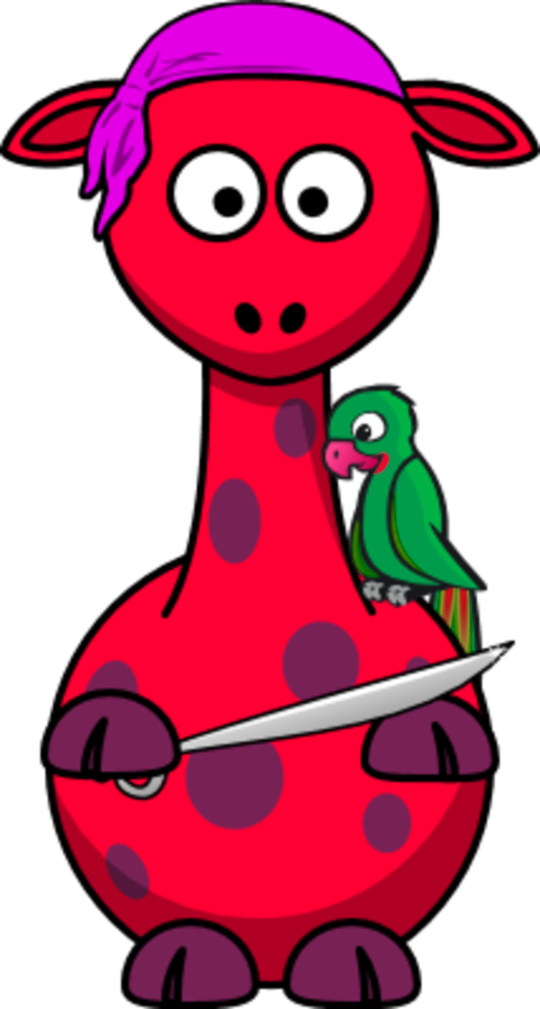 Sword Clip Art - Cartoon Giraffe (600x1121)