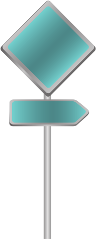 Blue Diamond Sign - Traffic Sign (550x550)