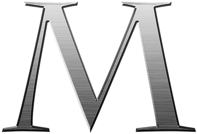 Letter Animations 25, Buy Clip Art - Metallic M (720x720)