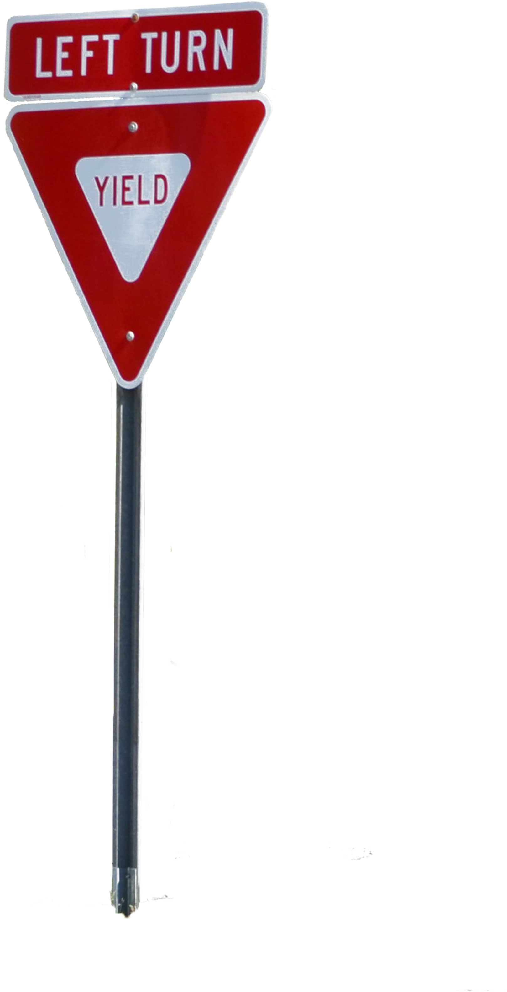 Left Turn-yield Street Sign Stock Photo 0104 Png By - Traffic Sign (3425x4454)