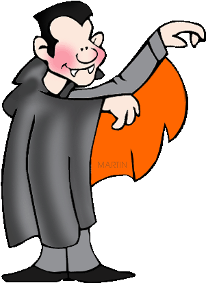 Dracula Clipart Transparent - Free Halloween Clip Art (345x450)