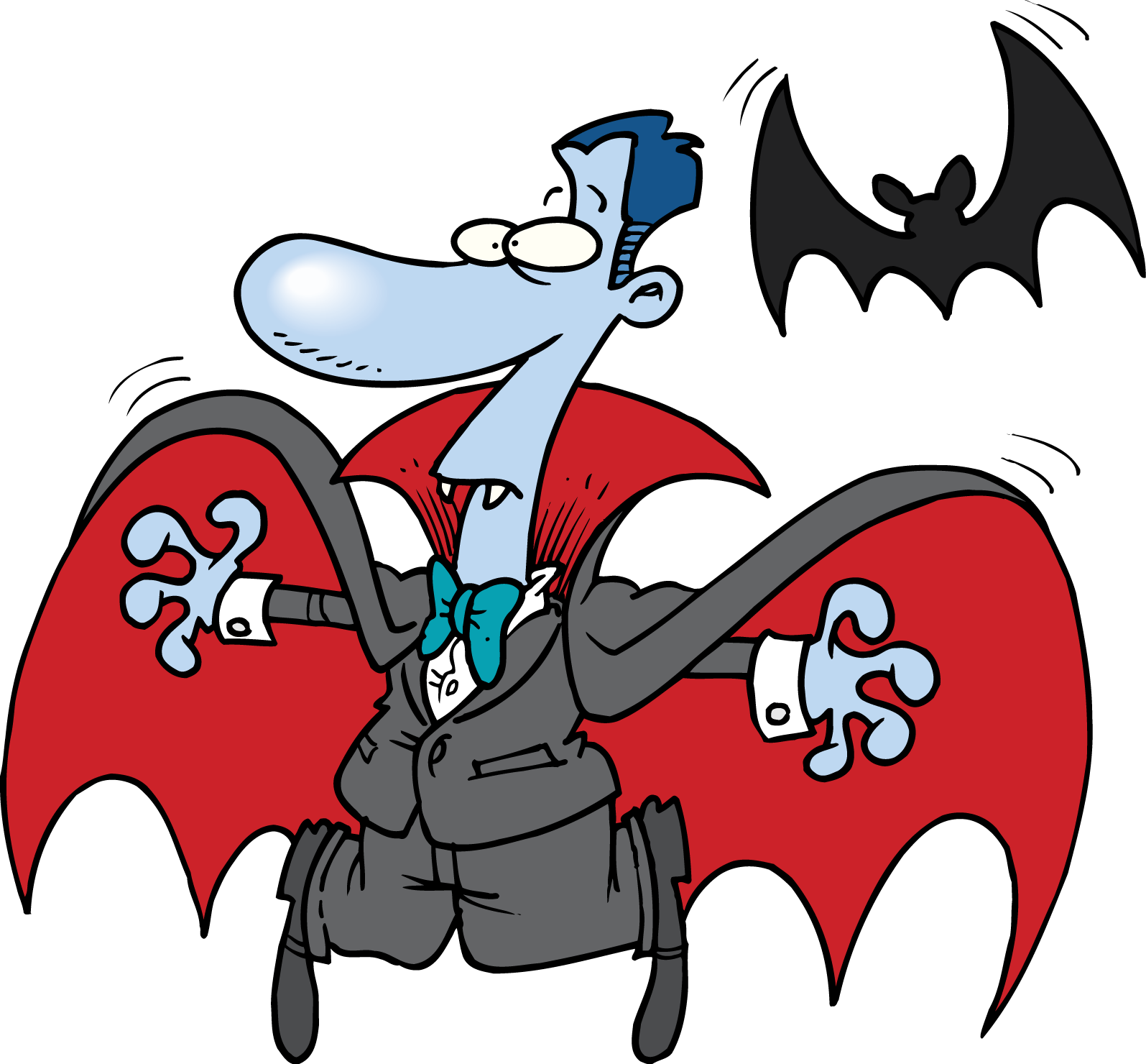 Dracula Clipart Animated - Vampire Cartoon (1595x1480)