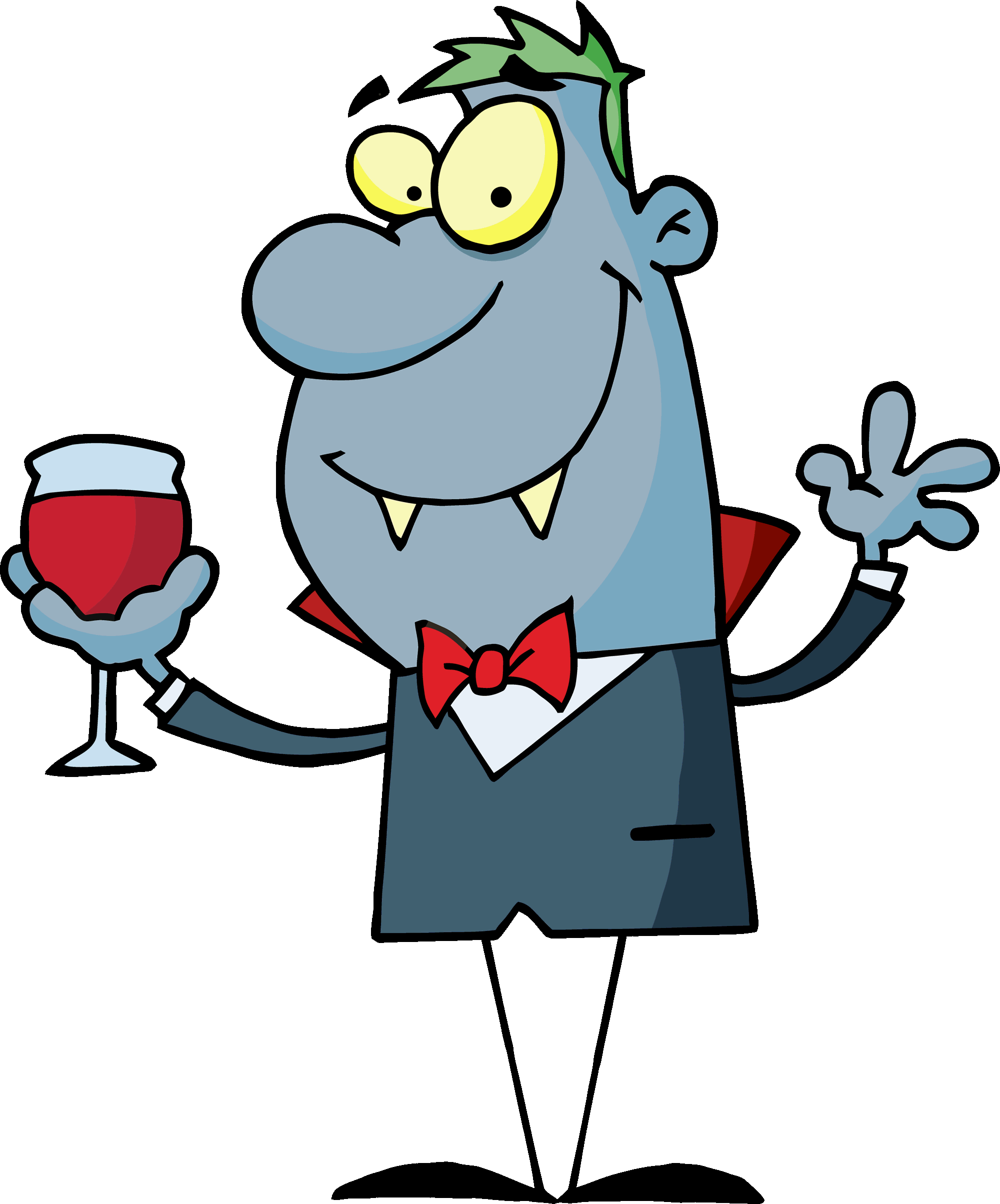 Simple Dracula Cliparts - Cartoon Vampire With Blood (2000x2408)