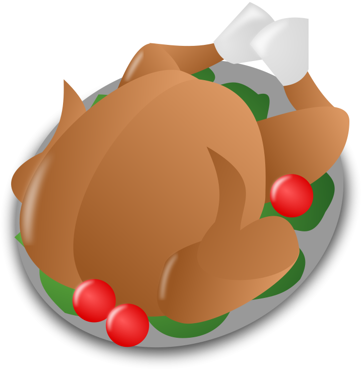 Cooked Chicken Clipart - Thanksgiving Day Icon (800x800)