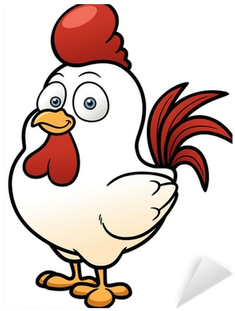 Vector Illustration Of Cartoon Chicken Sticker • Pixers® - Carteles De Se Vende Pollo (400x400)