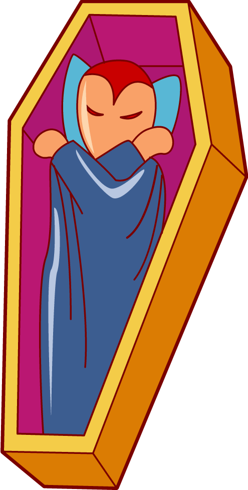 Download Halloween Clip Art ~ Free Clipart Of Jack - Vampire In Coffin Cartoon (495x978)