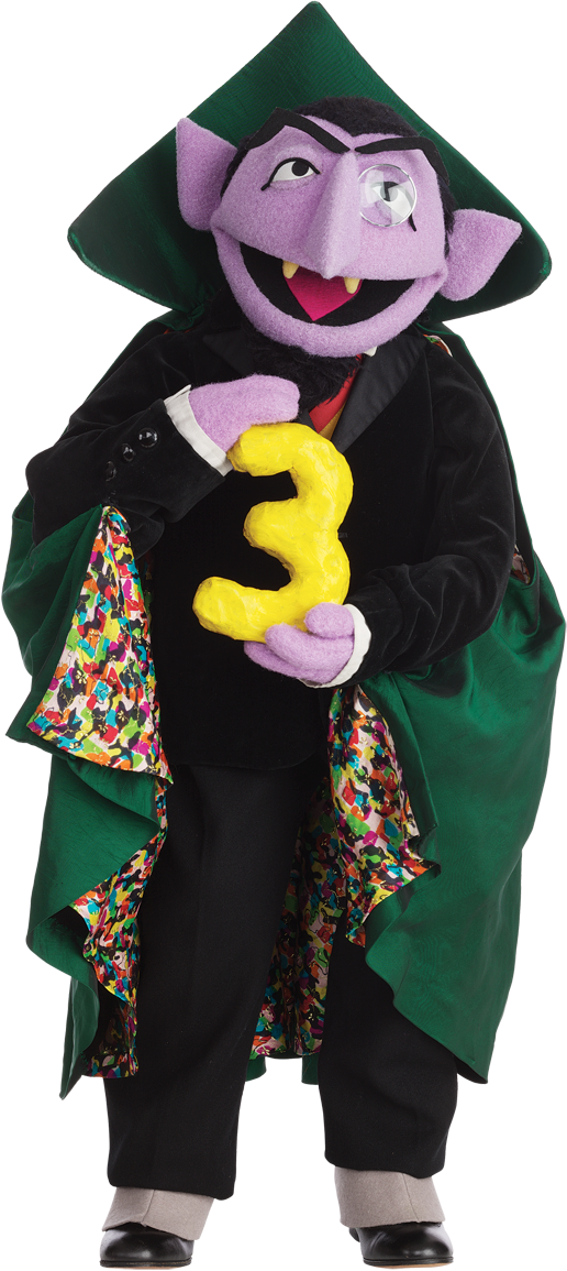 Sesam Street Clipart Count Dracula - Sesame Street Count Von Count 3 (516x1155)