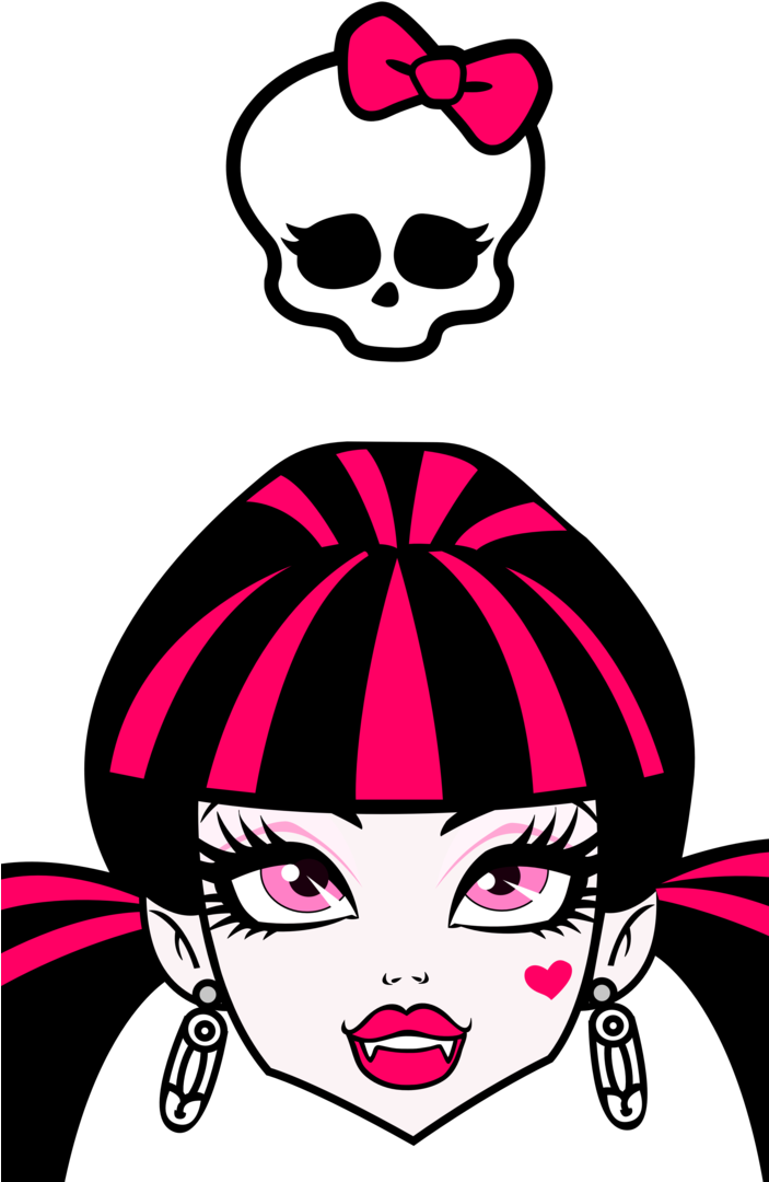 Monster High - Girly Skull Shower Curtain (702x1138)