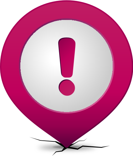 Location Map Pin Attention Purple - Attention Icon Purple (425x500)