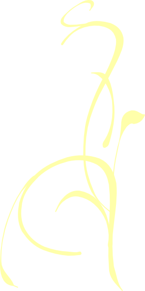 Scroll Floral Yellow Clip Art - Vine Clip Art (300x600)