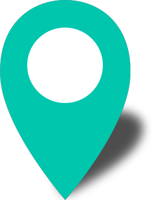 Simple Location Map Pin Icon2 Turquoise Blue Free Vector - Circle (305x400)