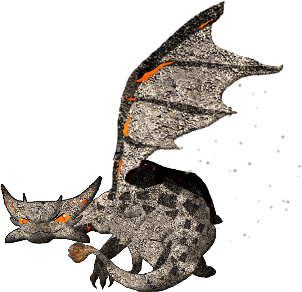 Shiny Ash Dragon With Wings By Jaylew1987 - Digital Art (1024x985)