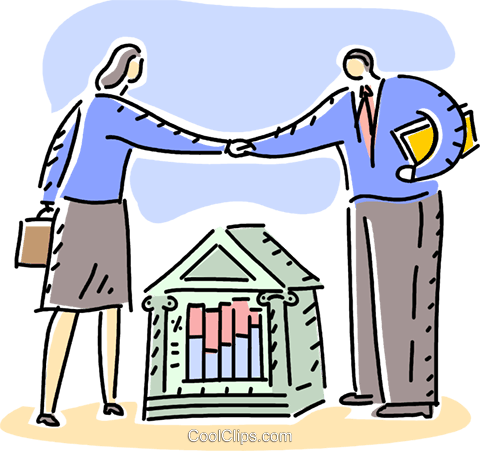 Banking Shaking Hands After A Loan Royalty Free Vector - Banking Shaking Hands After A Loan Royalty Free Vector (480x451)