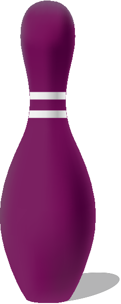 Bowling Pin Purple - Purple Bowling Pin (239x600)