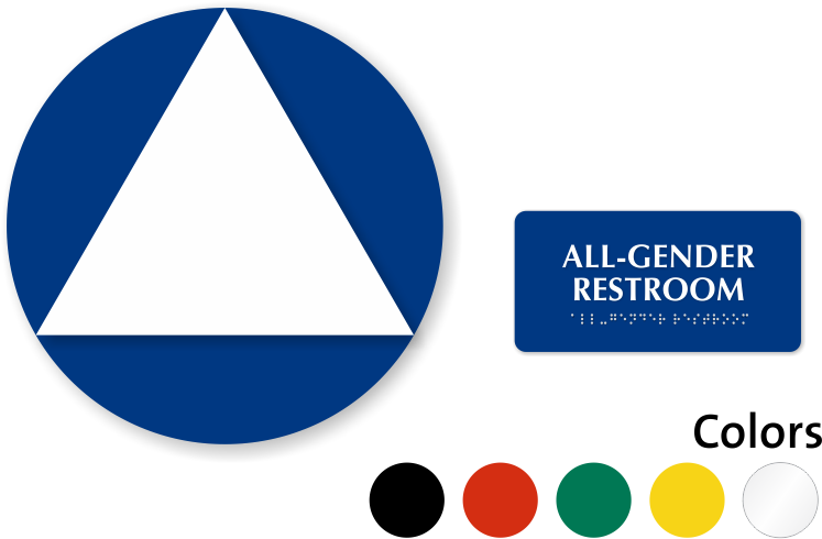 Zoom, Price, Buy - All Gender Restroom Sign (800x529)