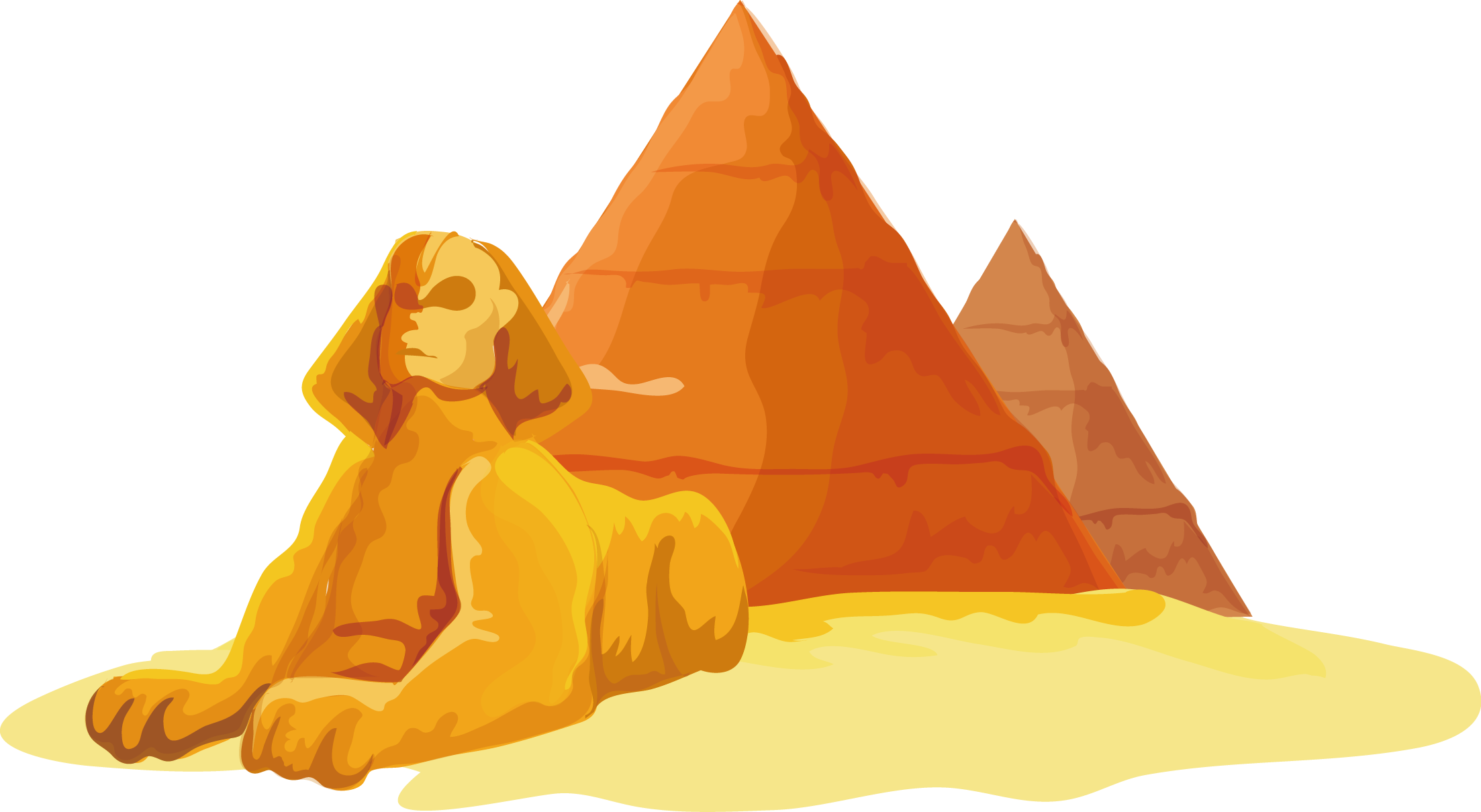Great Sphinx Of Giza Egyptian Pyramids - Pyramid Png (2206x1210)