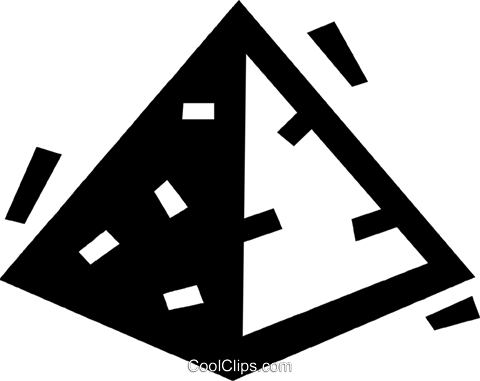 Egyptian Pyramid Royalty Free Vector Clip Art Illustration - Sign (480x381)