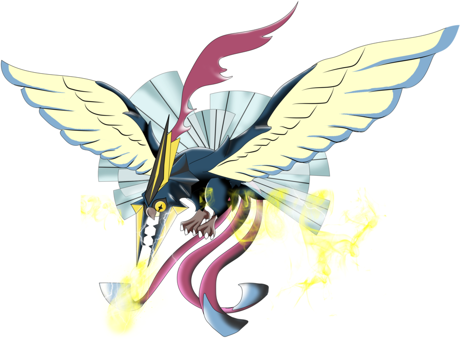 Shiny Mega Voltgeot By Jordanqv - Pidgeot Fusion (1024x807)