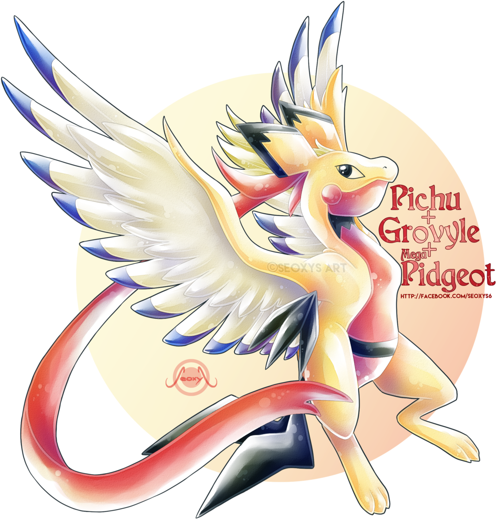 Pichu X Grovyle X Mega Pidgeot By Seoxys6 D9fvl7c Feedyeti - Pokémon (1024x1067)