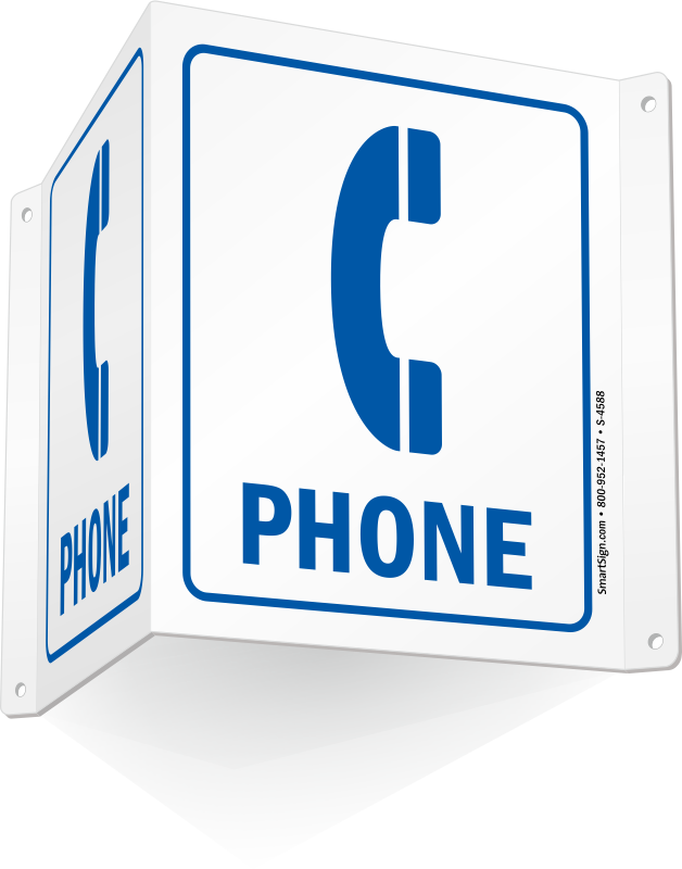 Phone Sign - Cell Phone Sign (628x800)