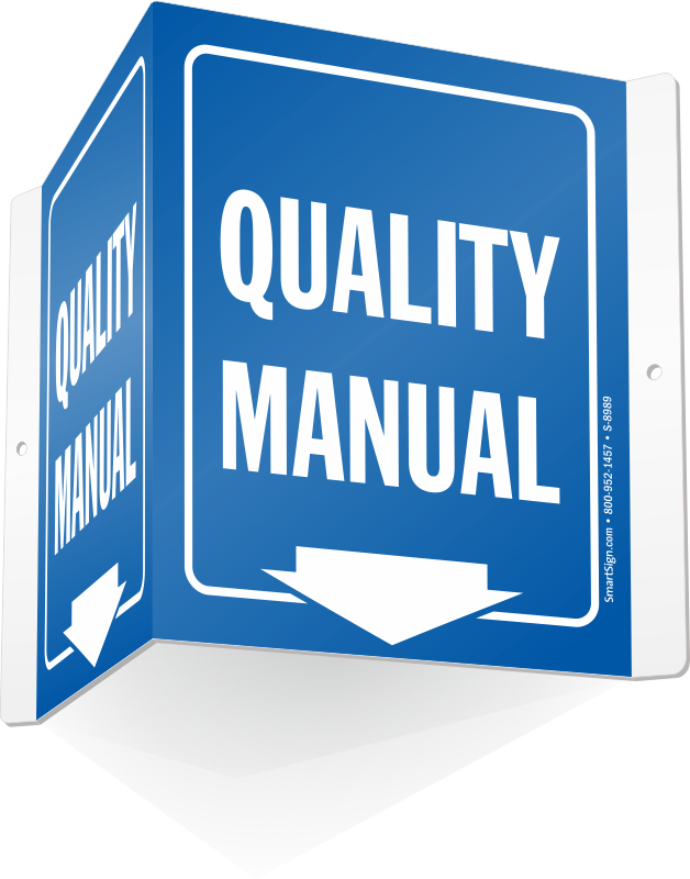Quality Manual With Down Arrow Sign - Quality Manual (628x800)