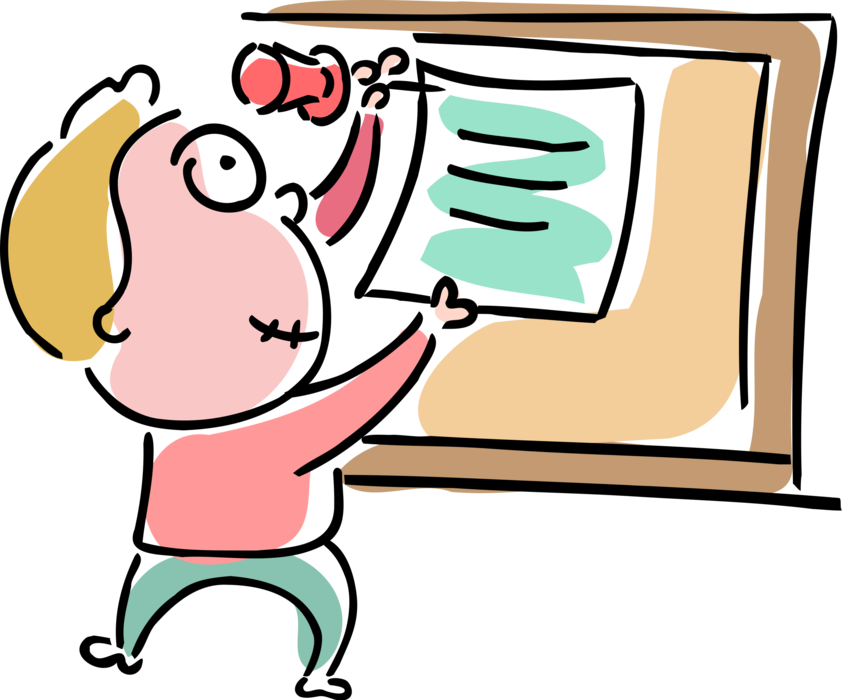 Vector Illustration Of Businessman With Push Pin Thumbtack - Vector Illustration Of Businessman With Push Pin Thumbtack (842x700)