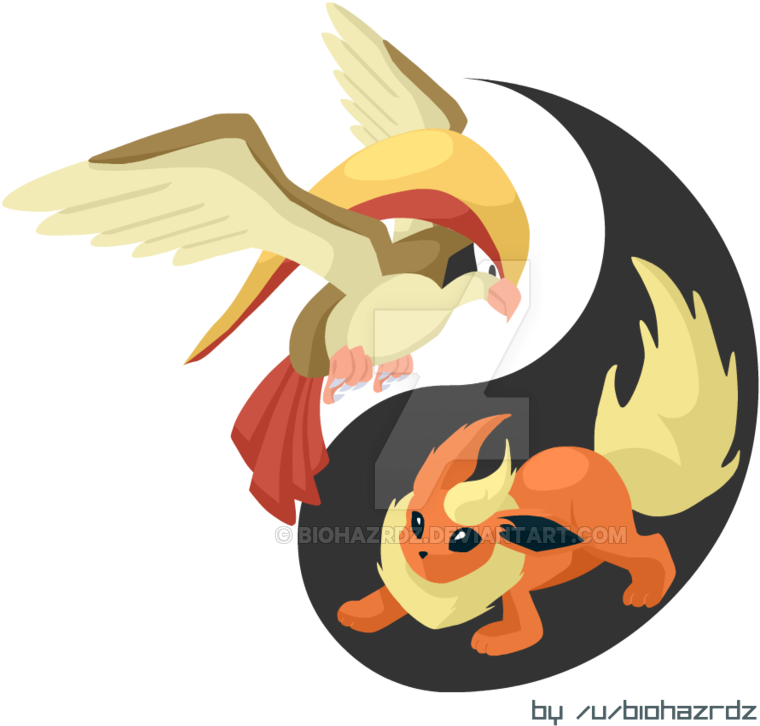 Pidgeot/flareon Yin Yang Inverted By Biohazrdz - Flareon (1024x1024)