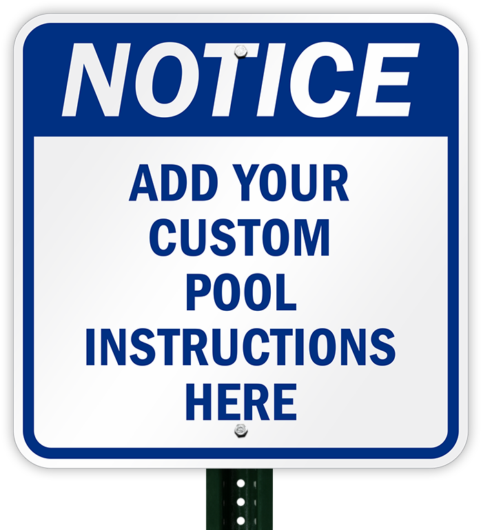 Personalized Pool Instructions Notice Sign - Mysafetysign Notice Aviso No Trespassing Bilingual (800x800)