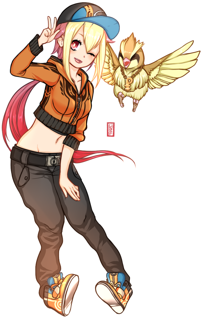 Pidgey Gijinka - Goldeen (723x1104)