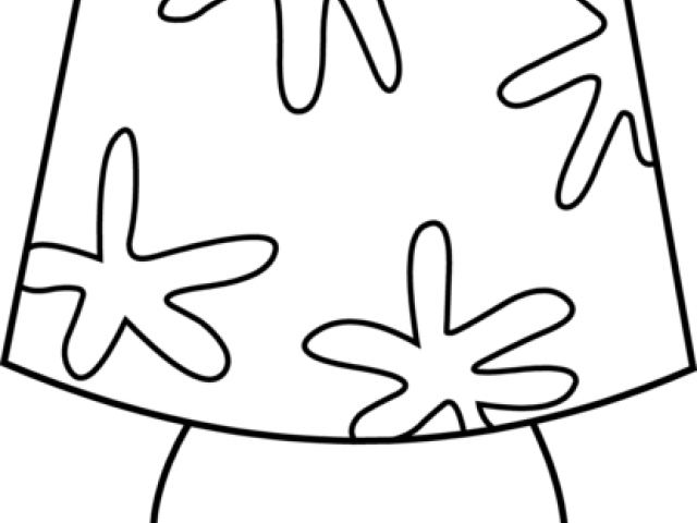 Lamp Clipart Line Art - Table Lamp Design Drawing (640x480)