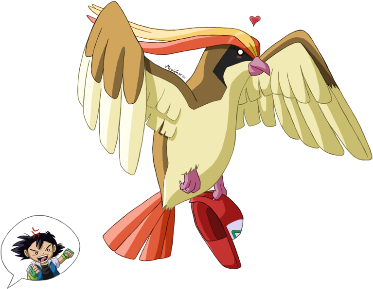 Pidgeot By Meowmatsu - Pidgey Pokemon Rojo Fuego (800x617)