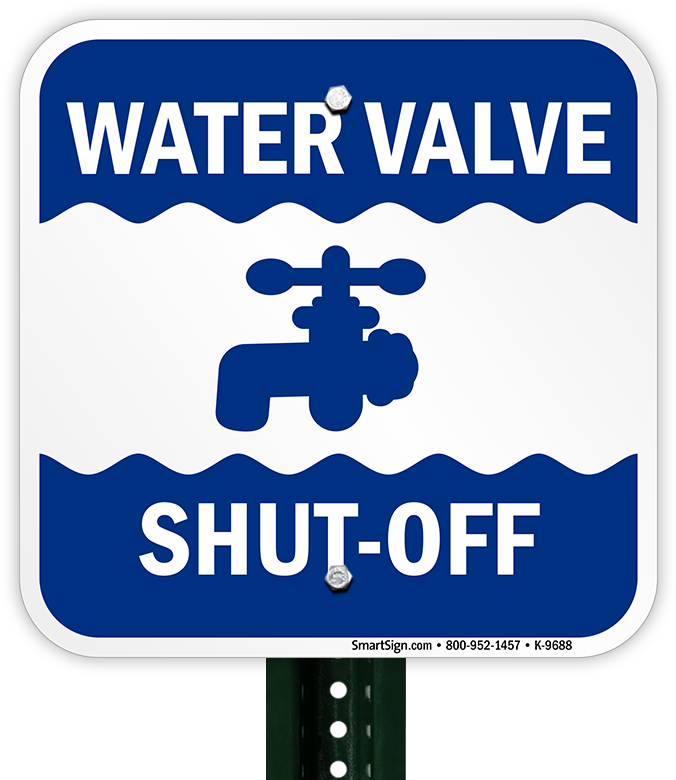 Water Valve Sign - Recycled Water Used On Lawns (with Graphic), Hdpe Plastic (800x800)