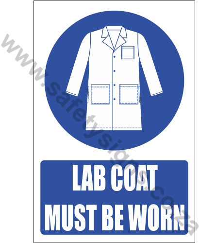 Lab Coat Safety Sign - Laboratory (499x499)
