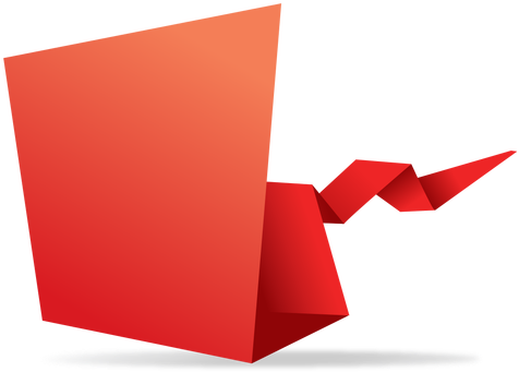 Origami Clipart Red - Origami Banner Red Png (512x512)