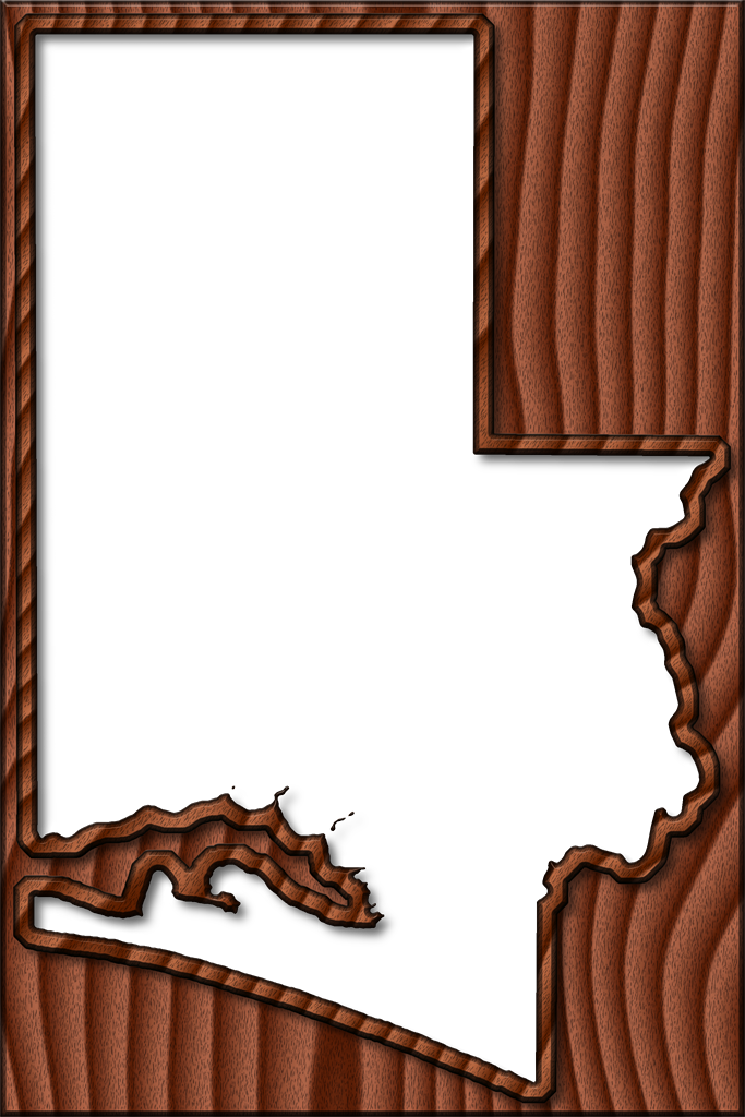 A Map Of Walton With The Map Area Carved From A Dark - Picture Frame (683x1024)