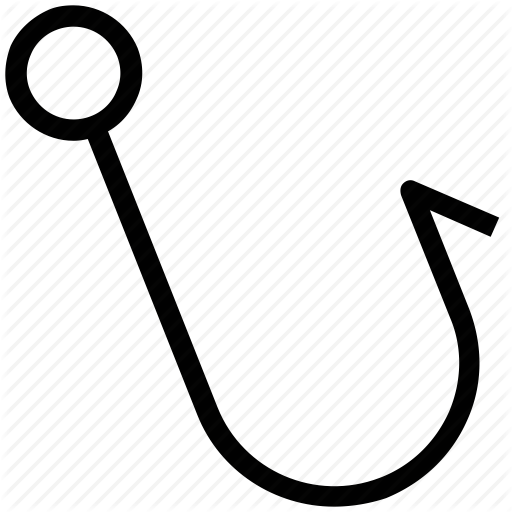Fish Hook At Gets For Personal Use - Fishing Rod Hook Png (512x512)