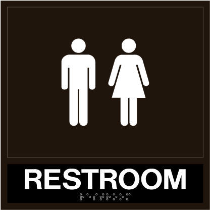 Men's And Women's Layered Acrylic Ada Sign - Ada Signs (504x504)