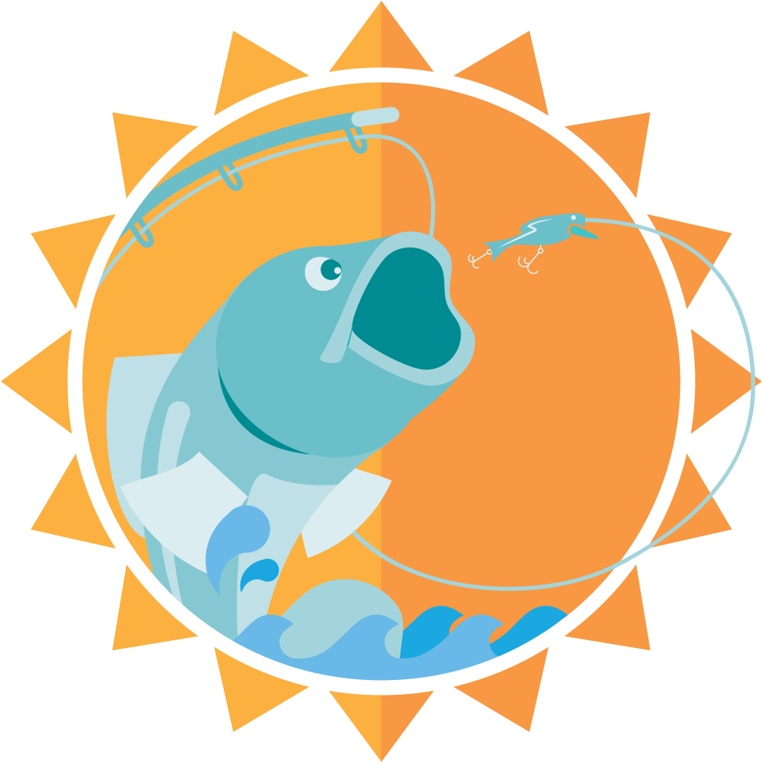 Fishing Fun Under The Sun - Illustration (1200x1200)